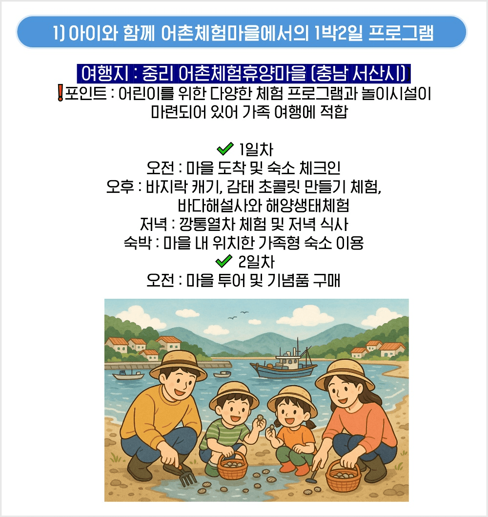 AI가 준비한 1박2일 바다여행 떠날 '어썸트립' 여행자 모집 (서산, 통영, 거제, 삼척, 인천)