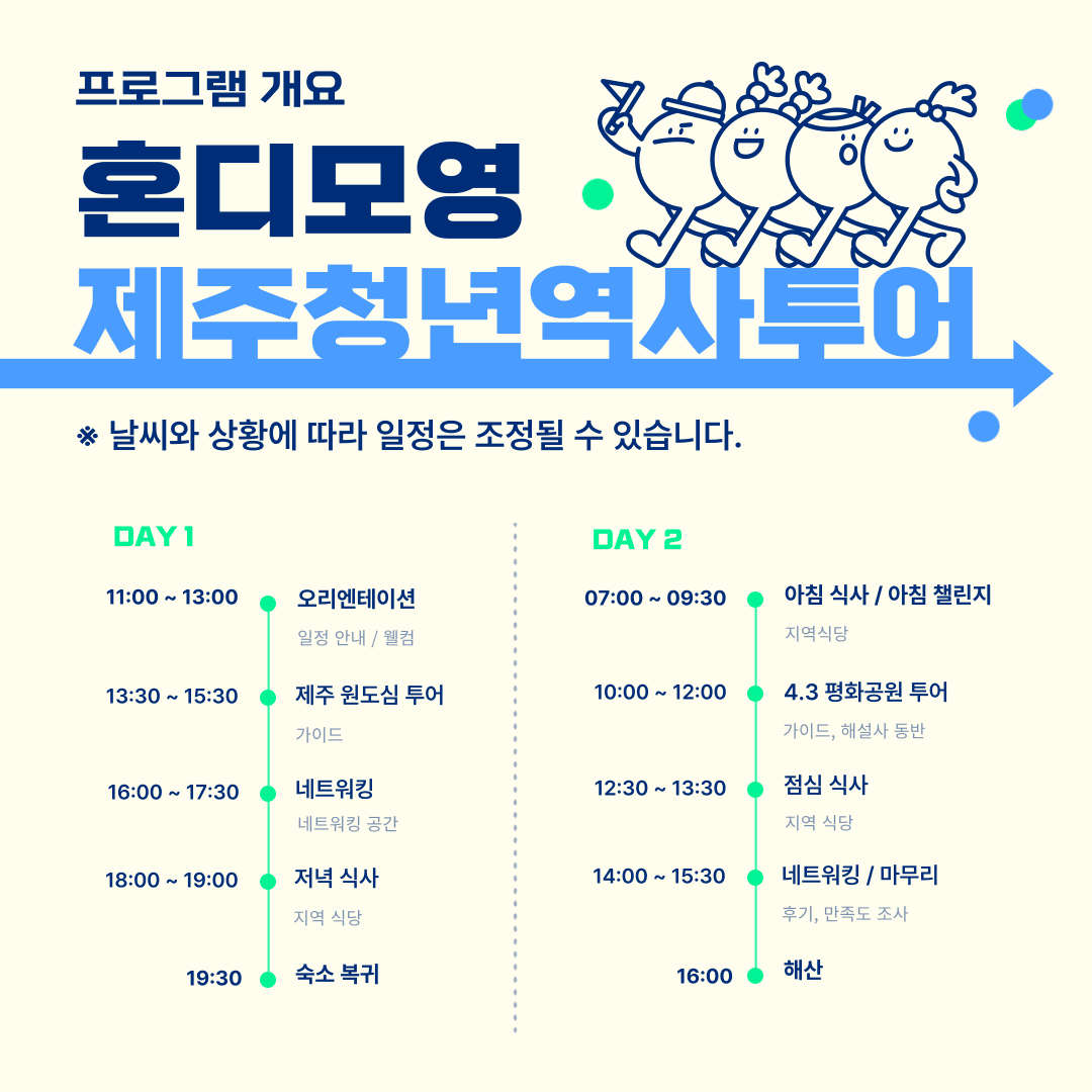 제주 역사투어 챌린지 : 혼디모영 (청년 여행지원금)