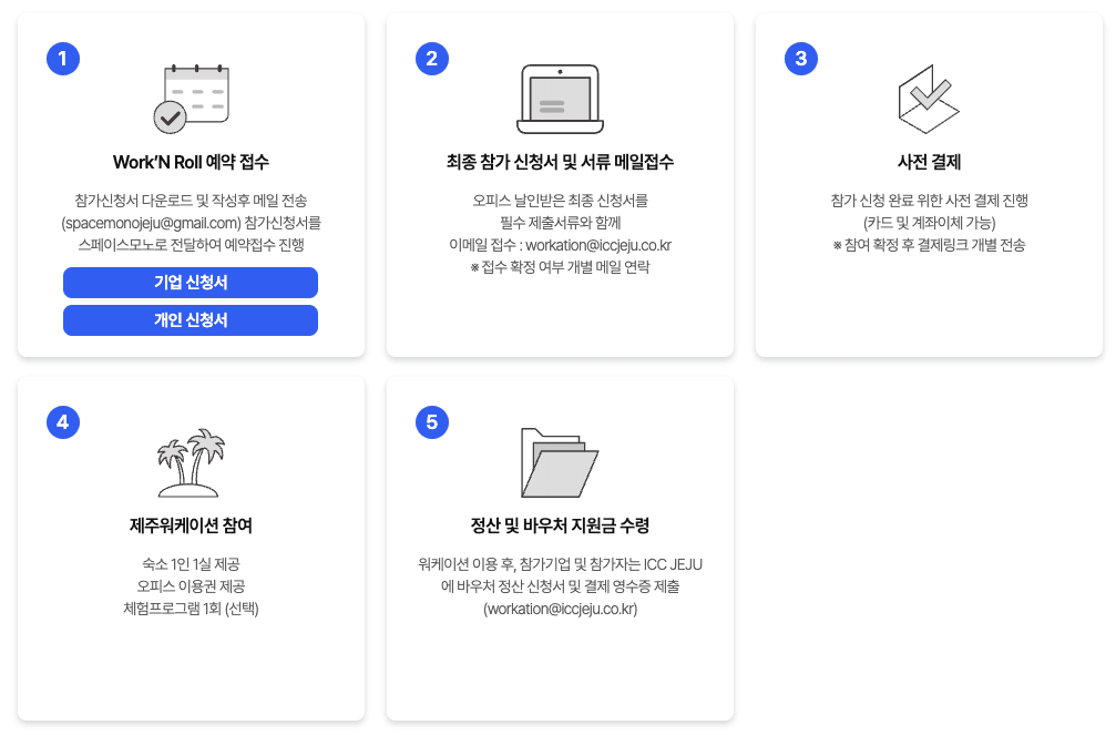 (선착순-2차) 제주 스페이스모노 워케이션 4박 5일 바우처 제공