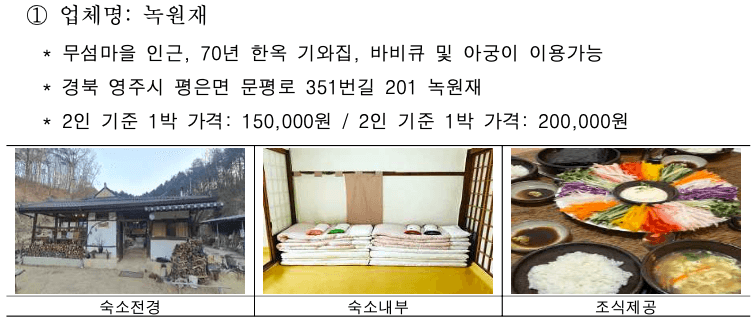 산림일주, 촌캉스 숙소와 함께하는 영주 일주일살기